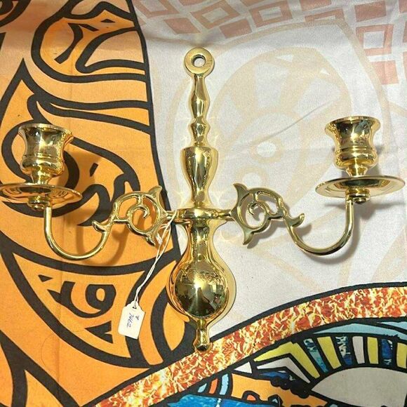 Unbranded Other - Vintage Brass Double Candle Sconce
